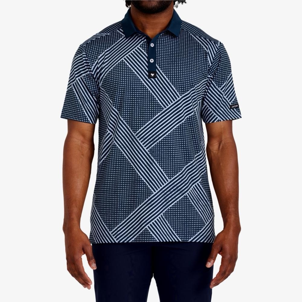 BAD BIRDIE Retro Boomin Short Sleeve Golf Polo Shirt 2XL XXL moisture wicking